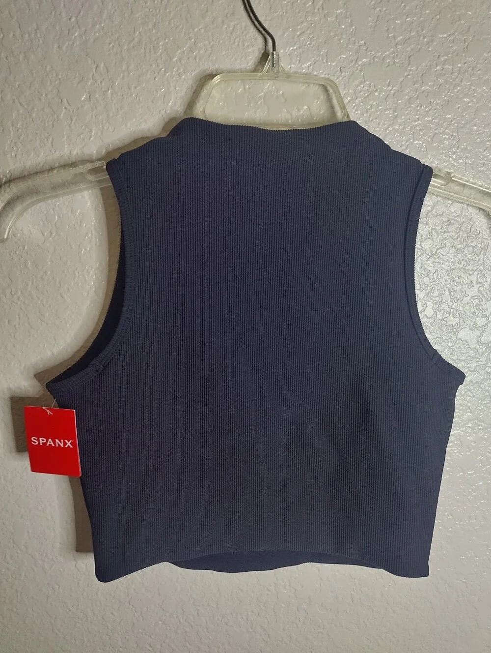 NWT SPANX CONTOUR RIB MOCK NECK Crop Top Sz S